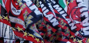 Milan flags Milan flags