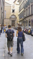 Walking to college