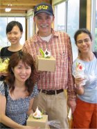Japanese students enjoying the social activities