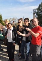 French students wine tasting in Antibes