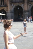 Students in Plaza Mayor 