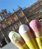 ice cream in Plaza Mayor ice cream in Plaza Mayor