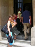 Students going to school