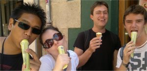 Spanish students in Salamanca Spanish students in Salamanca