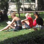 Spanish A-level students studying in Madrid