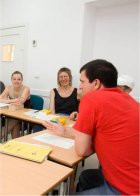 Students learning Spanish in Seville Students learning Spanish in Seville