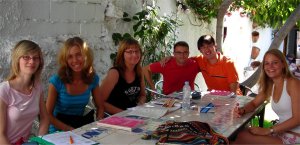 Spanish lessons in the garden in Nerja, Spain