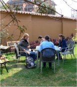 Spanish language school garden Cuenca Ecuador