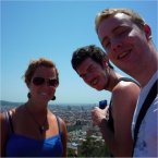 Spansih students on an excursion in Barcelona