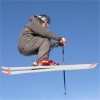 Skier jumping