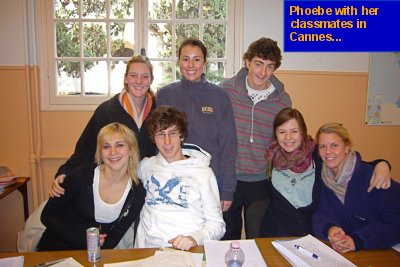 Phoebe with her classmates in Cannes